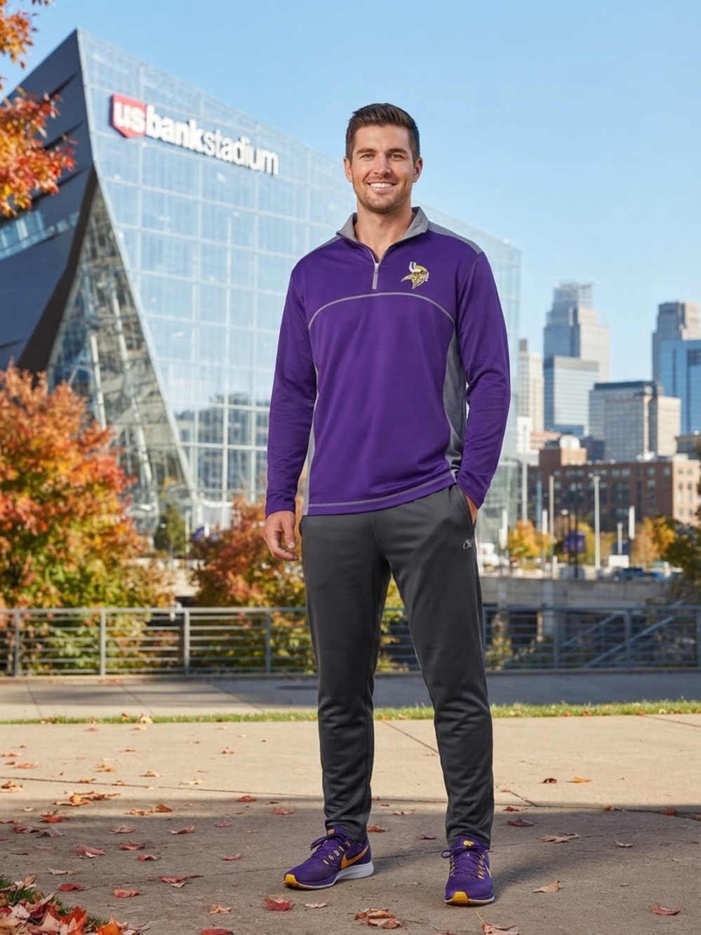 Minnesota Vikings Antigua 1/4 Zip Pullover Jacket